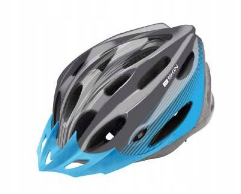 KASK ROWEROWY B-SKIN REGULAR M 56-58 ZIELONO-NIEB.