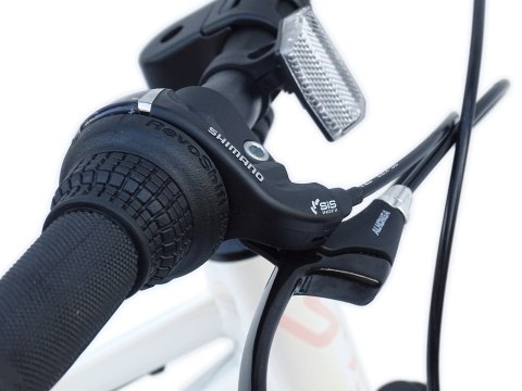 ROWER 24 QUEEN MTB AMORTYZOWANY SHIMANO ALUMINIUM BIAŁY TURKUS
