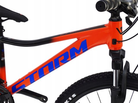 ROWER 26 STORM GÓRSKI MTB ALUMINIOWY RACER 1.0 13'' POMARAŃCZOWY+ZAMKNIĘCIE