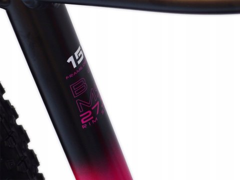 ROWER 27,5 2.0 STORM SHARK GÓRSKI MTB ALUMINIOWY 15'' CZARNY RÓŻ