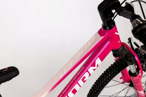 ROWER 24 QUEEN MTB AMORTYZOWANY SHIMANO ALUMINIUM RÓŻOWO RÓŻOWY
