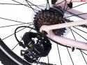 ROWER 24 QUEEN MTB AMORTYZOWANY SHIMANO ALUMINIUM RÓŻOWO RÓŻOWY